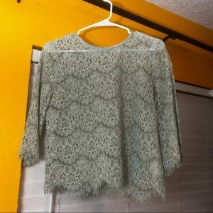 Light green lace shirt